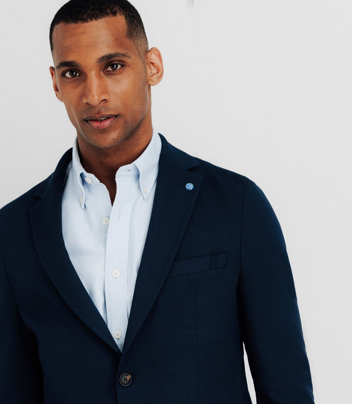 Izac Veste Casual 2 Boutons Marine