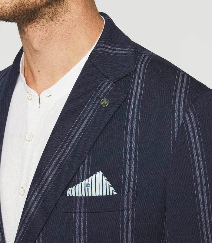 Izac Veste Casual 2 Boutons Marine AMALFI