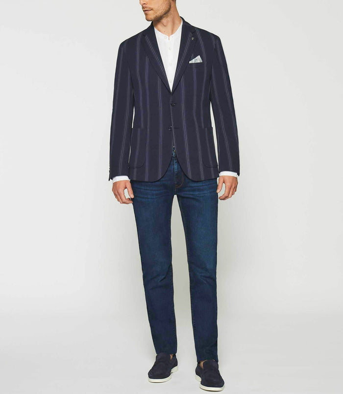 izac Veste casual 2 boutons marine AMALFI