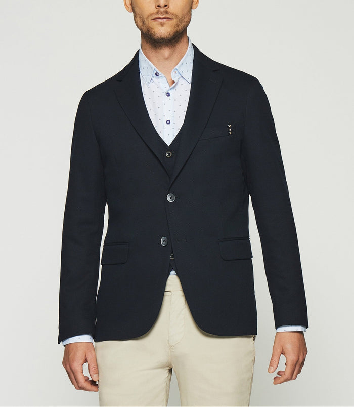 Izac Veste Casual 2 Boutons Marine