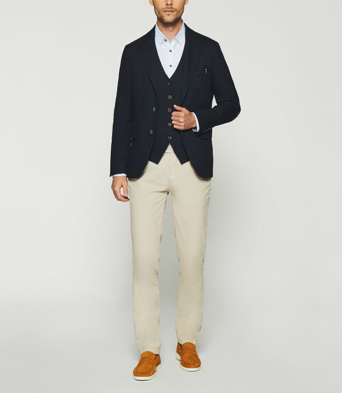 izac Veste casual 2 boutons marine