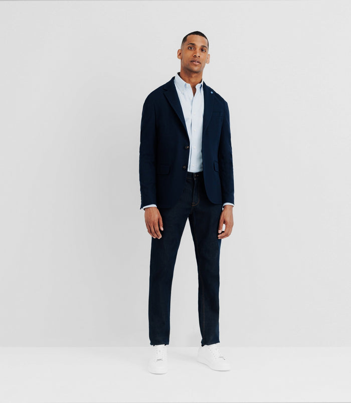 izac Veste casual 2 boutons marine