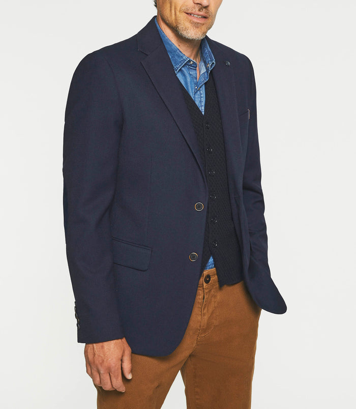 Izac Veste Casual à Deux Boutons Marine DEDICACE