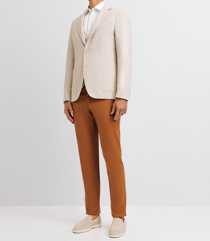 izac Veste casual armurée effet nid d'abeille écru