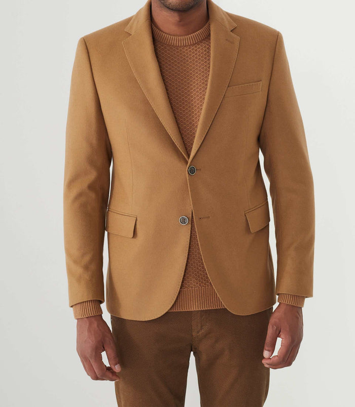 Izac Veste Casual Avec Cachemire Camel "Raffineur"