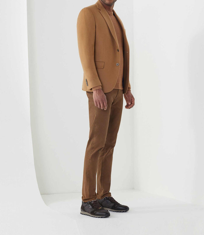 izac Veste casual avec cachemire camel "Raffineur"