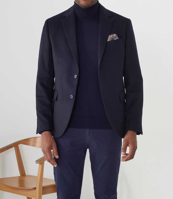 Izac Veste Casual Avec Cachemire Marine "Raffineur"
