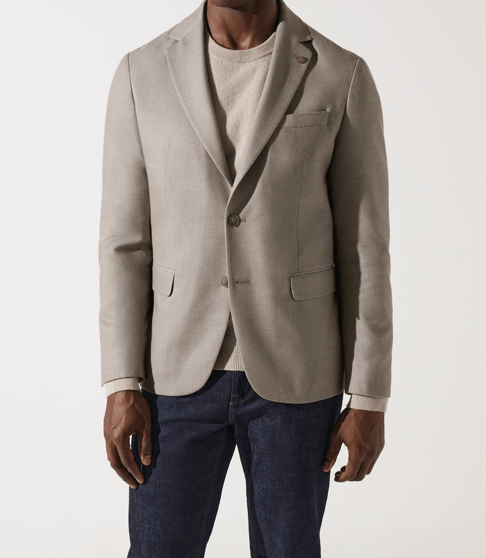 Izac Veste Casual Beige 2 Boutons DEYTON