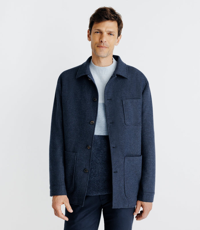 Izac Veste Casual Bleue