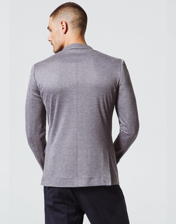 izac Veste Casual Bleue Maille