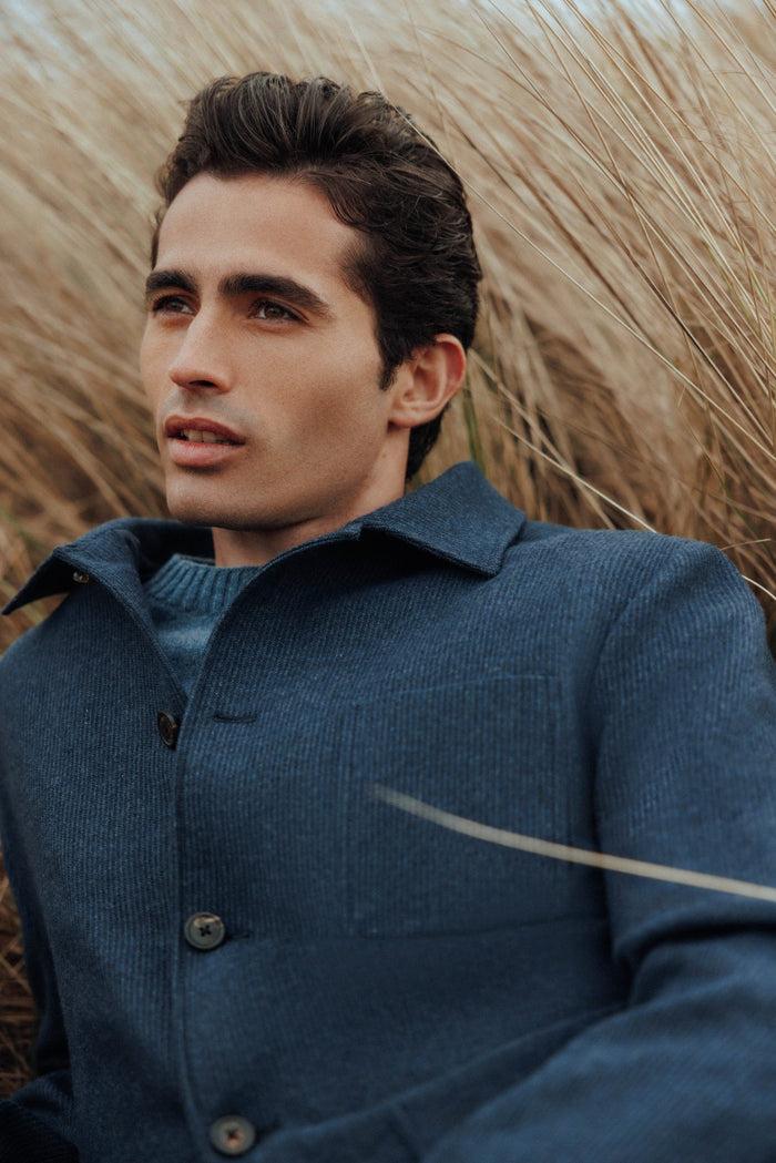 izac Veste casual bleue