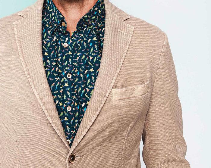 Izac Veste Casual Coton Beige