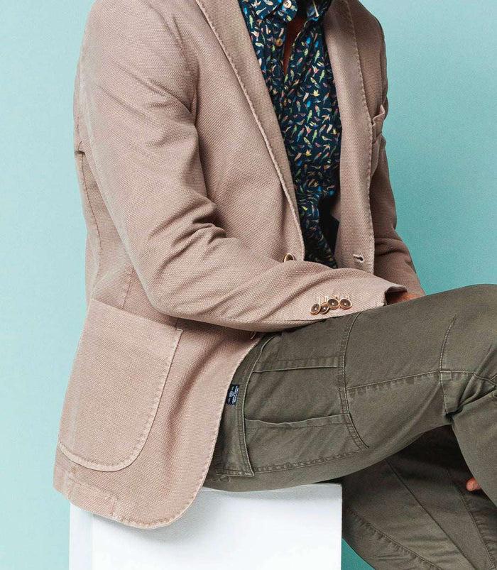 Izac Veste Casual Coton Beige