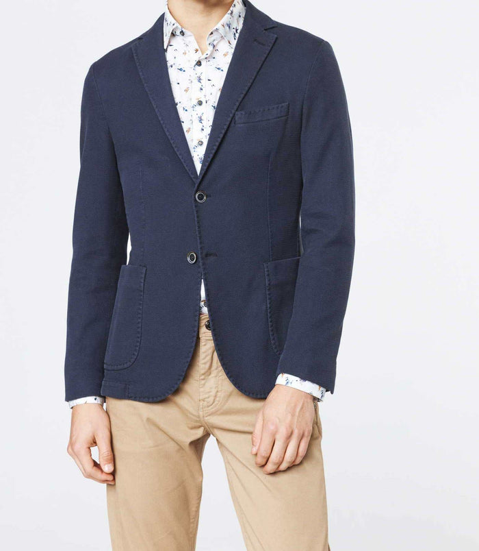 Izac Veste Casual Coton Marine
