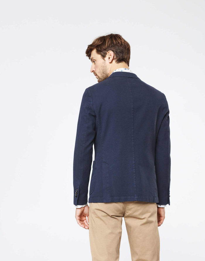 Izac Veste Casual Coton Marine
