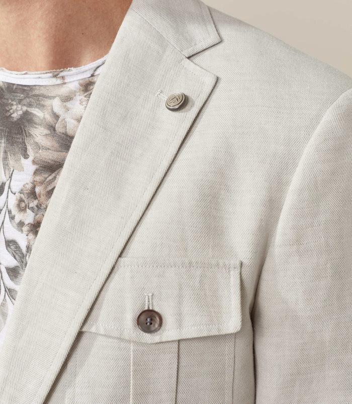 Izac Veste Casual écru "Edifice"