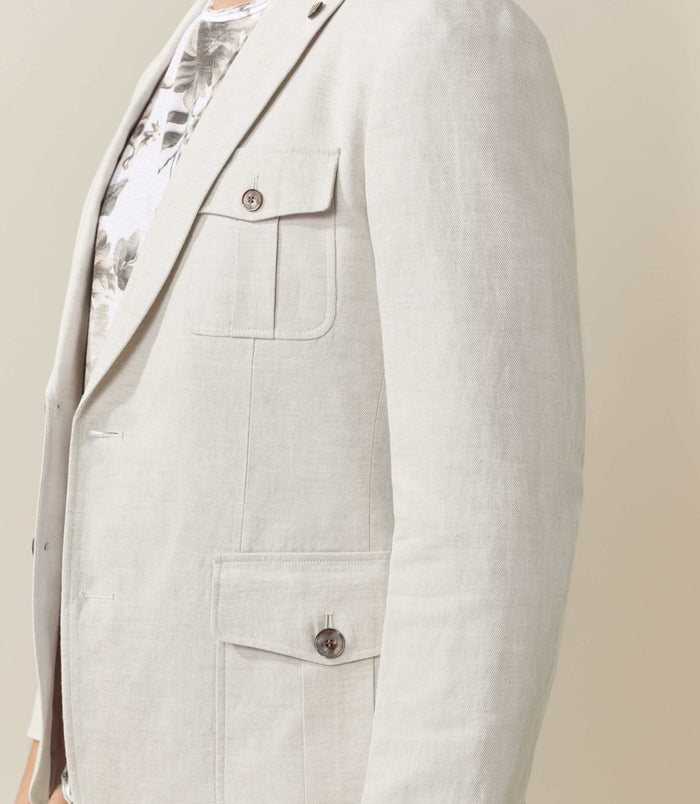 Izac Veste Casual écru "Edifice"