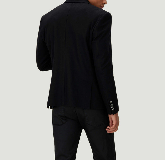 Izac Veste Casual En Laine Mélangé Noir "Inattendu"