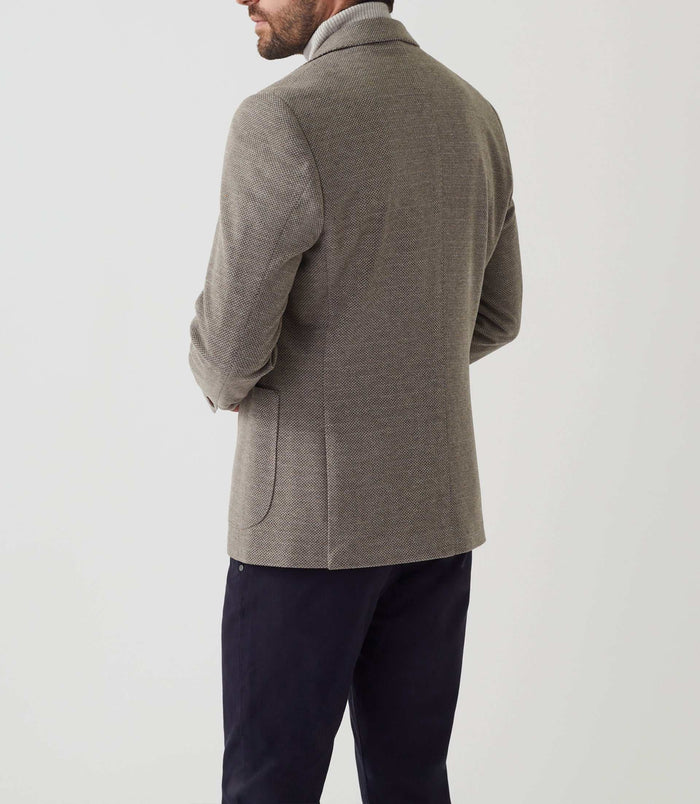 Izac Veste Casual En Maille Faux Uni Beige "Reflet"