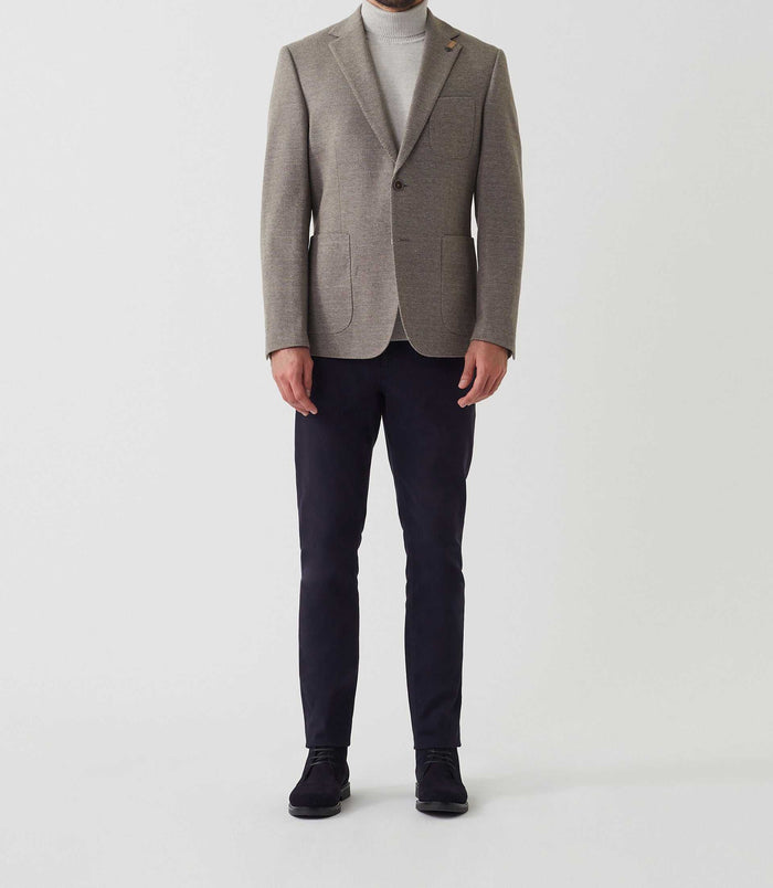 izac Veste casual en maille faux uni beige "Reflet"