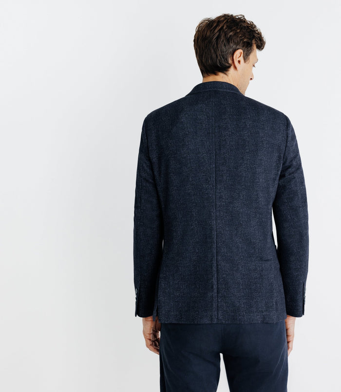 Izac Veste Casual En Maille Marine