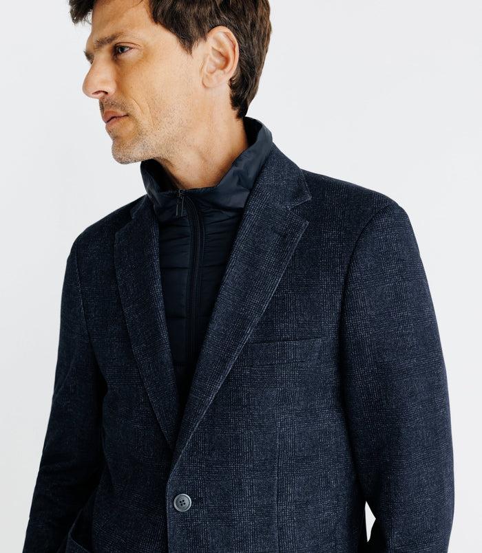 Izac Veste Casual En Maille Marine