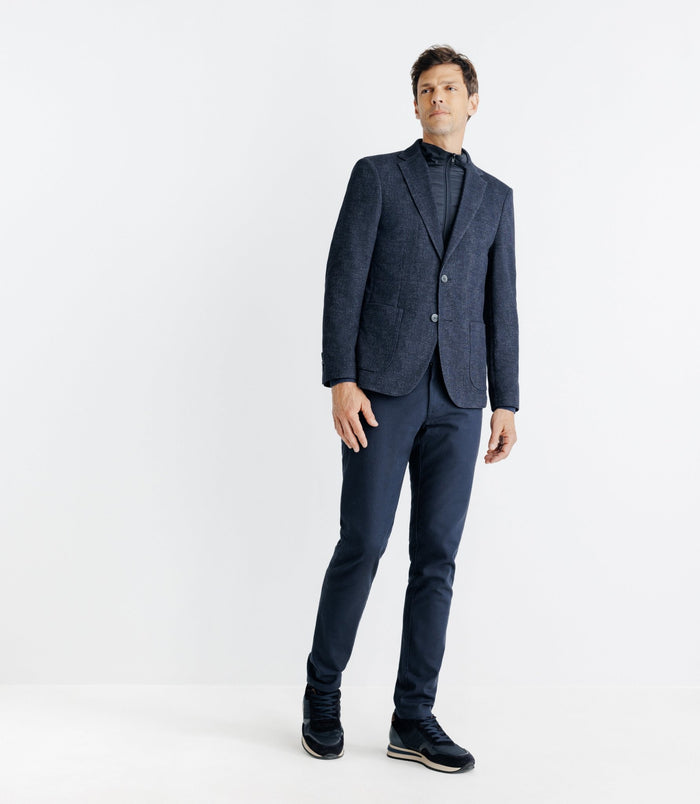 izac Veste casual en maille marine