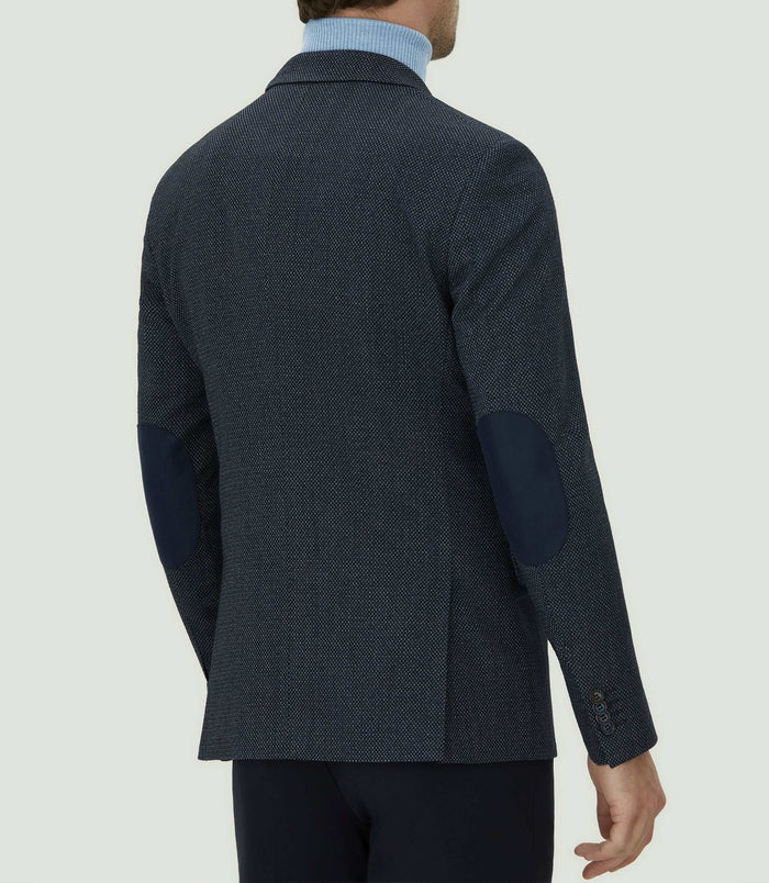 Izac Veste Casual Marine Détails Suède "Incognito"
