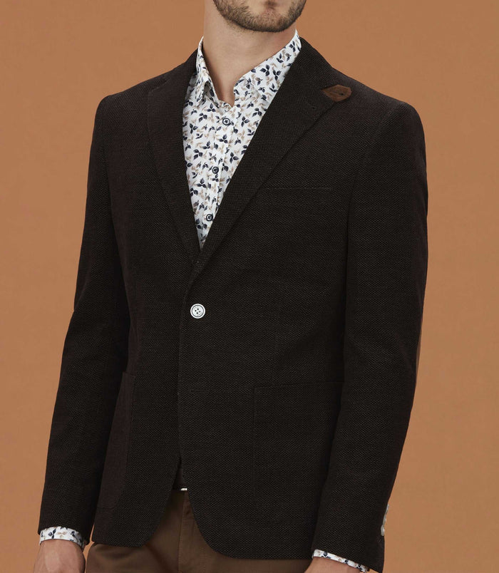 izac Veste casual velours marron "Iconique"