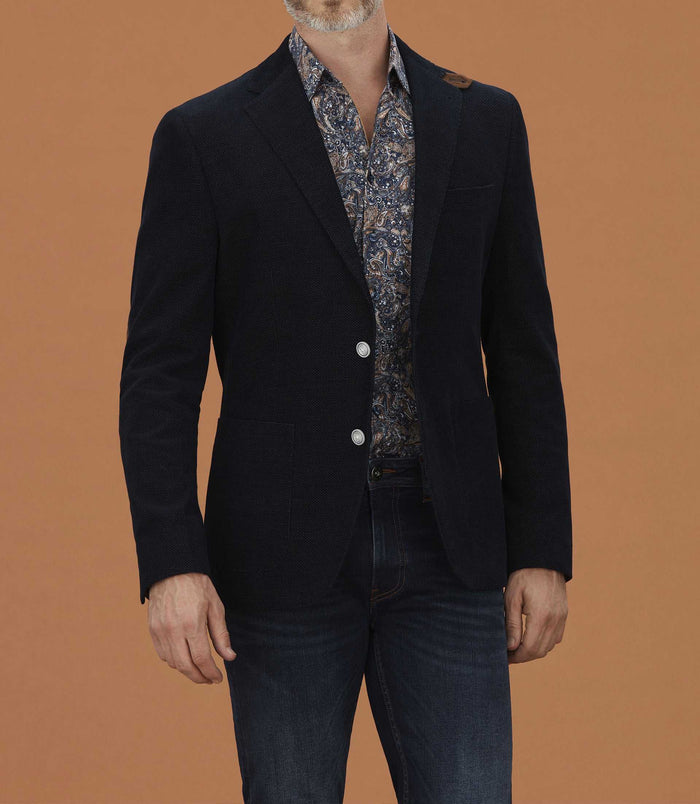 izac Veste casual velours navy "Iconique"