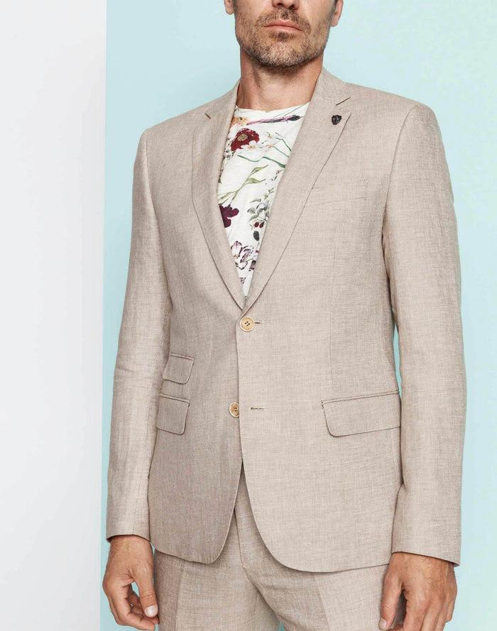 Izac Veste Coton Et Lin Beige "Liverpool"