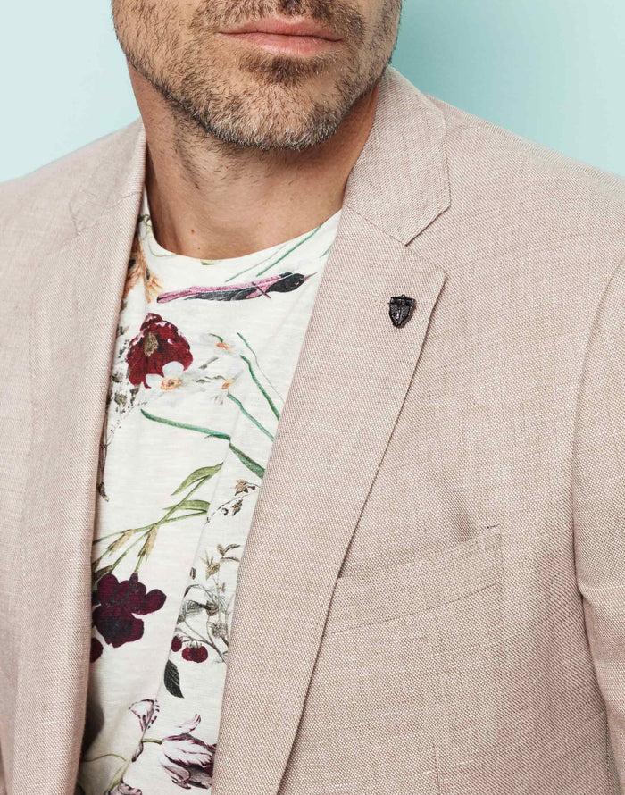 Izac Veste Coton Et Lin Beige "Liverpool"