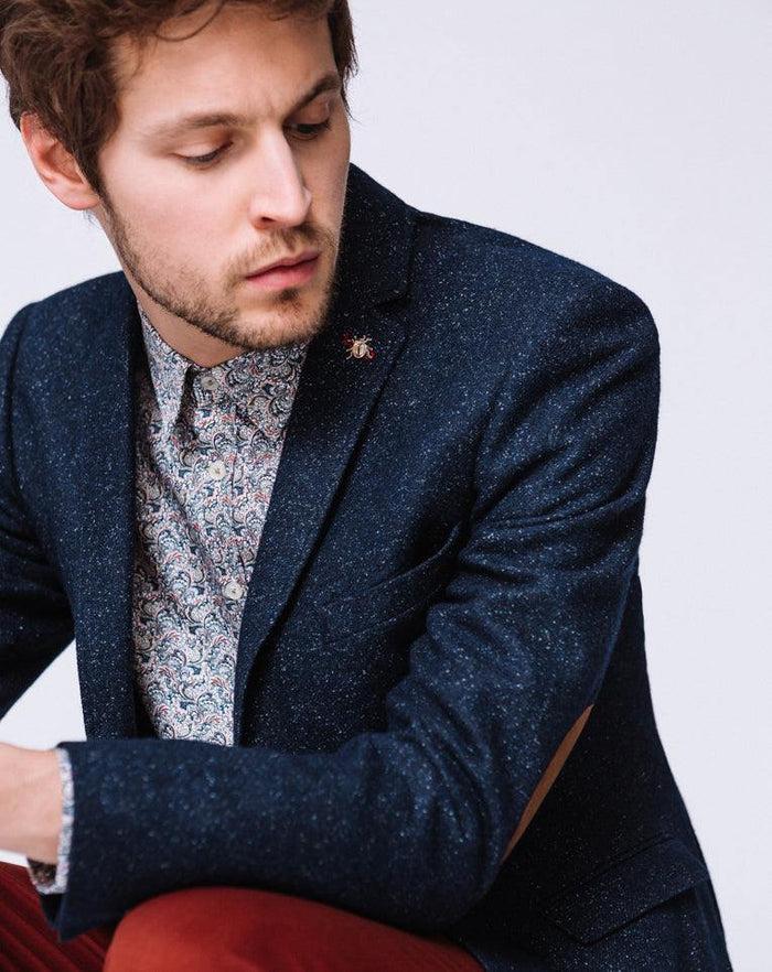 Izac Veste Effet Tweed 2 Boutons "Nunzio"