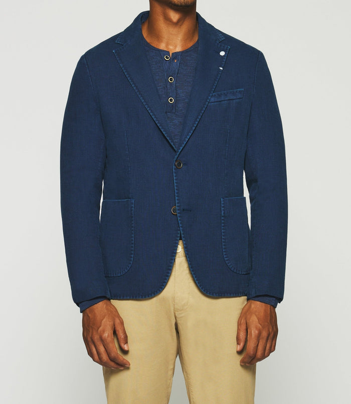 Izac Veste En Coton Armuré Bleu Indigo ANDREAS