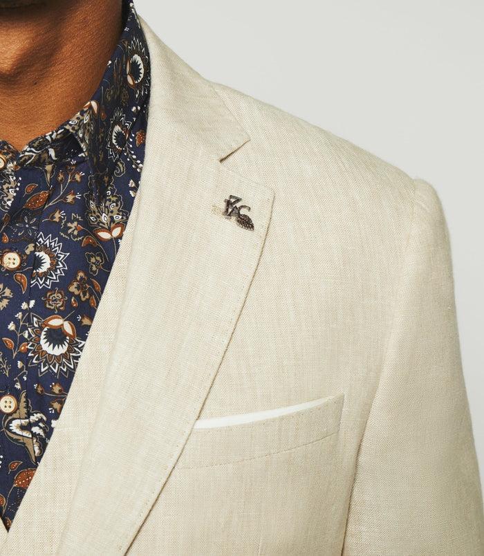 Izac Veste En Lin Séparable Beige CELESTE