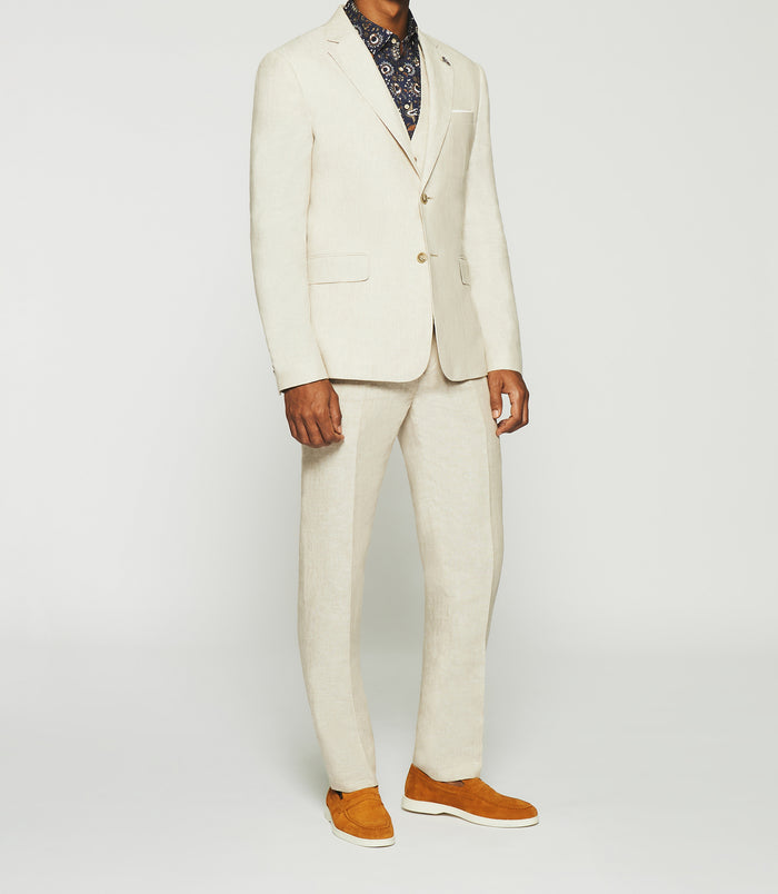 izac Veste en lin séparable beige CELESTE