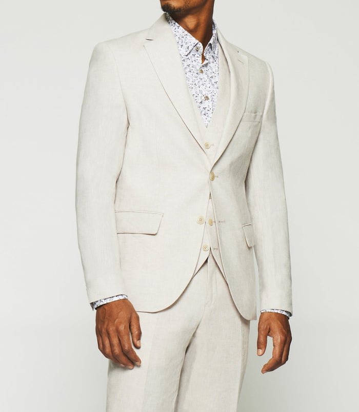 Izac Veste En Lin Séparable Parme CELESTE