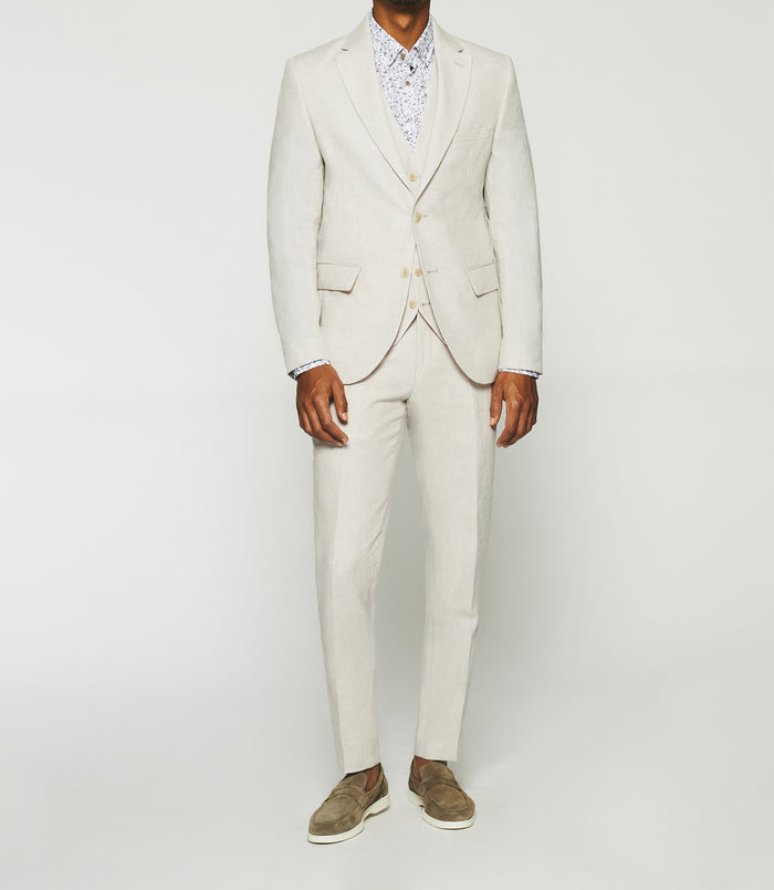 izac Veste en lin séparable parme CELESTE