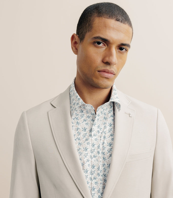 Izac Veste En Maille Beige