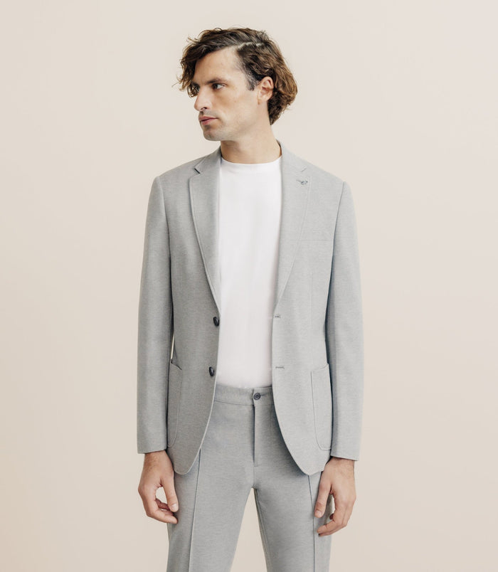 izac Veste en maille grise