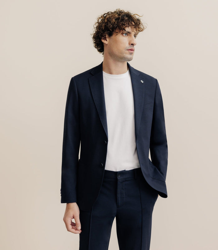 izac Veste en maille marine