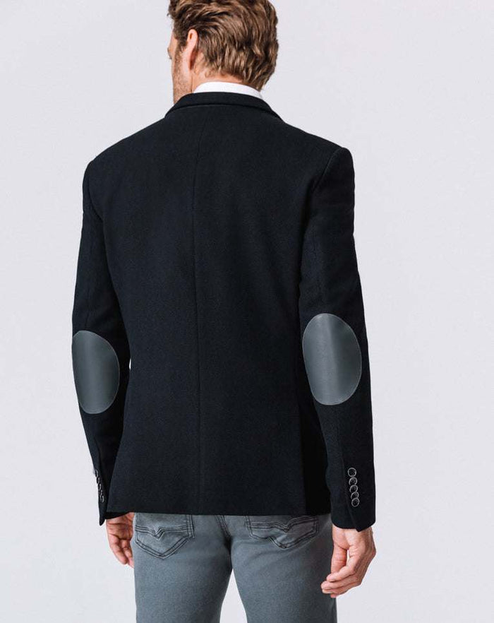 Izac Veste En Tissu Armuré Bleu Navy "Numa"