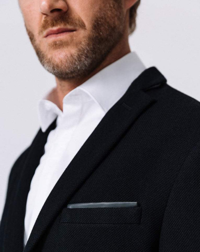izac Veste en tissu armuré bleu navy "Numa"