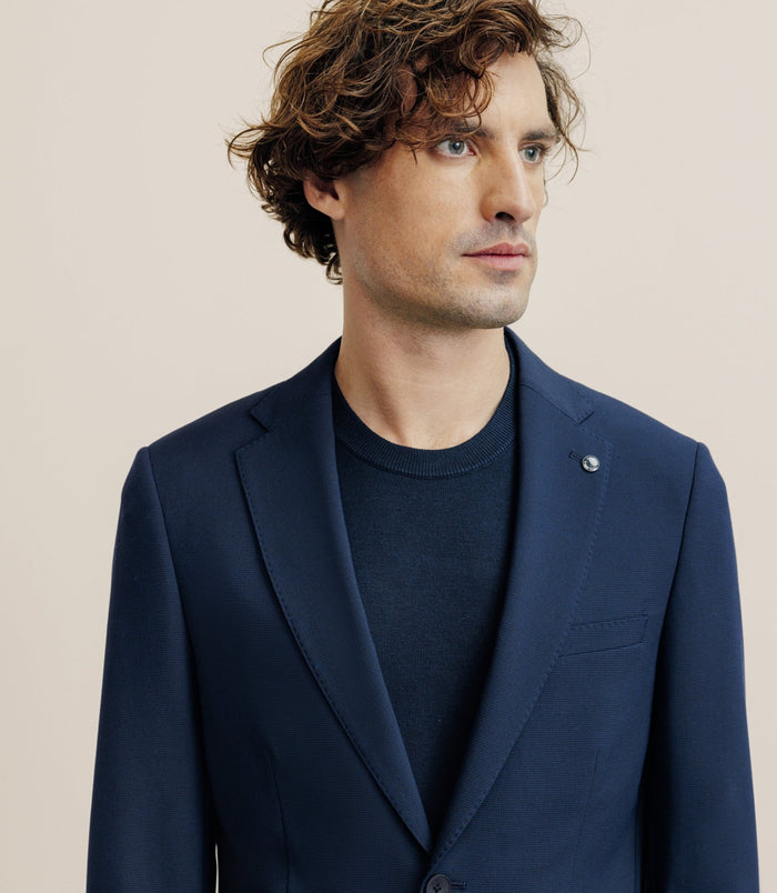 Izac Veste En Tissu Armuré Marine