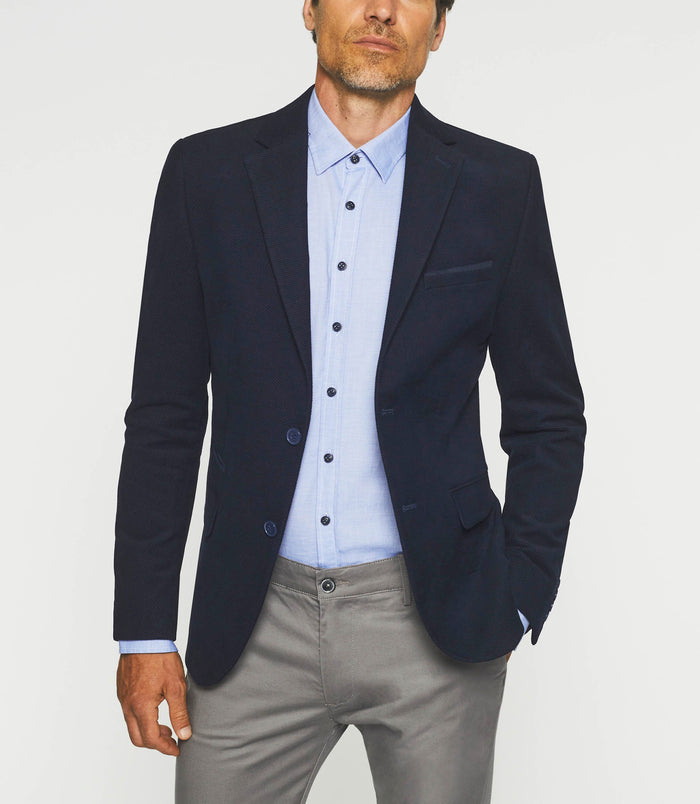 Izac Veste En Velours Armuré Marine DJANGO
