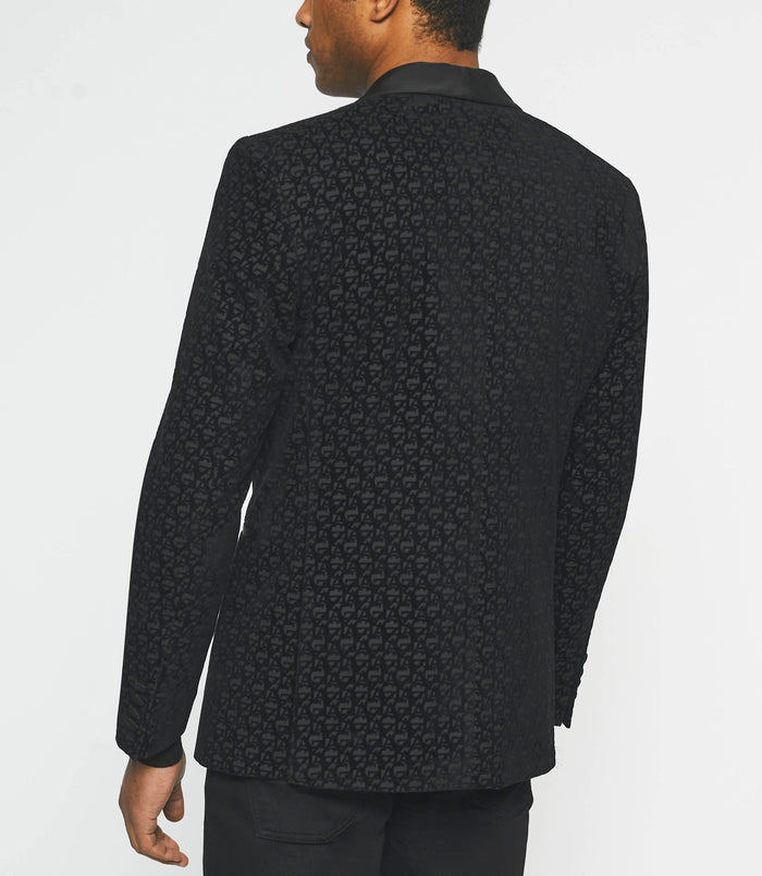 Izac Veste En Velours Col Châle Noir SENSATION