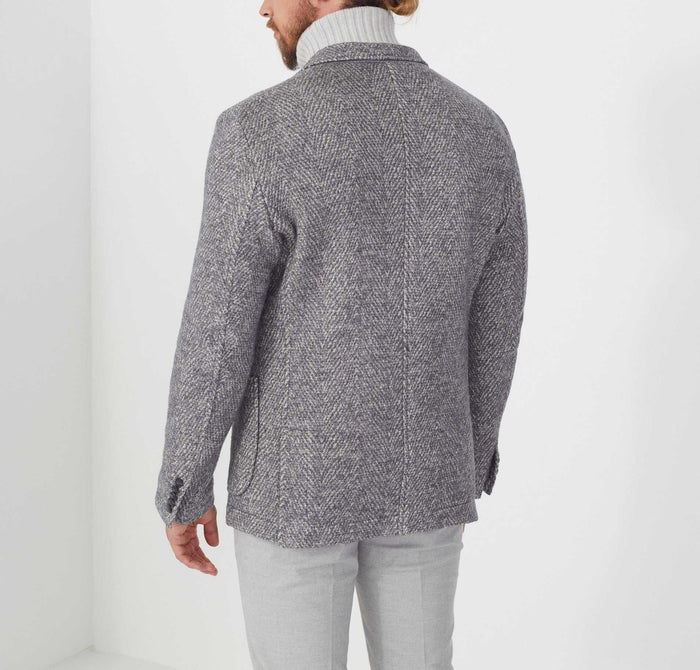 Izac Veste Maille à Motif Chevron Beige "Reve"