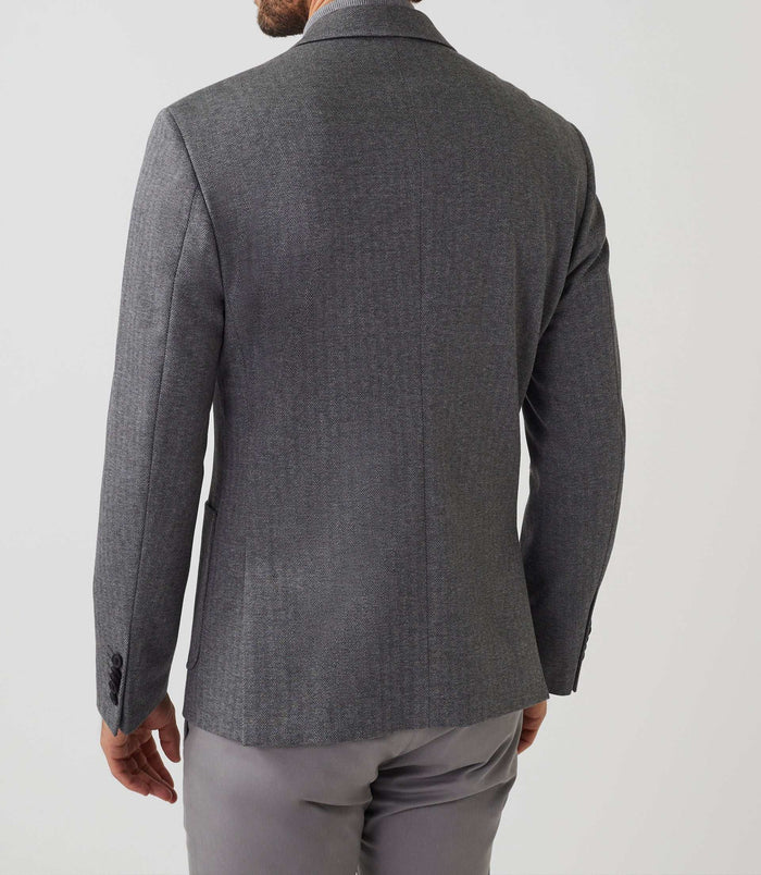 Izac Veste Maille Chevron Grise "Relief"