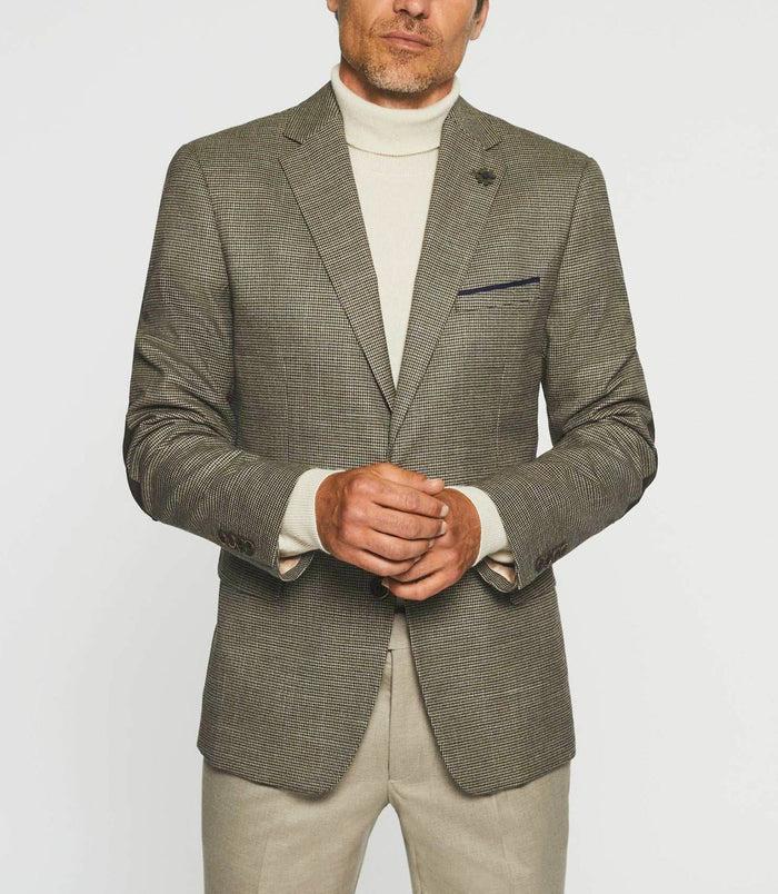 Izac Veste Motif Pied De Puce Marron DANDY