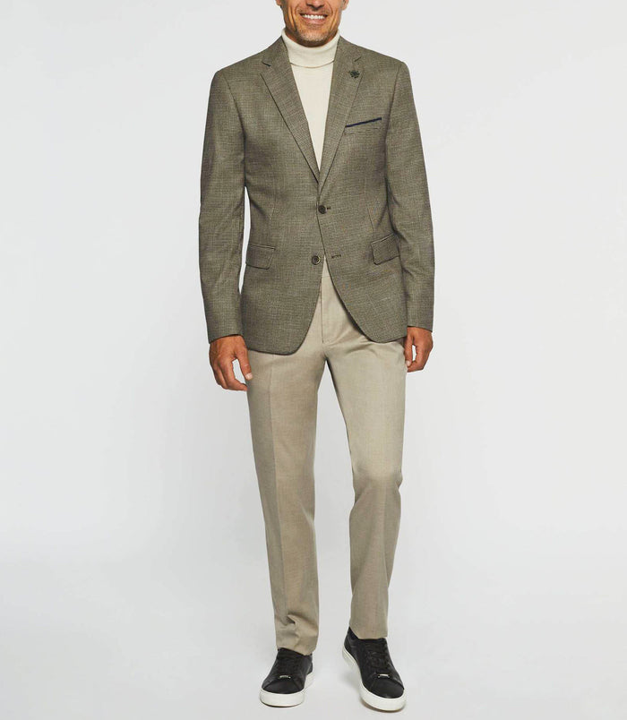 izac Veste motif pied de puce marron DANDY